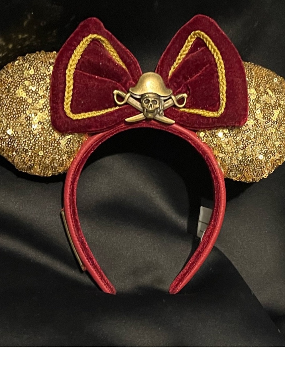 Disney Parks Minnie Mouse pirate headband Pirate Headband in Red & Gold Like New